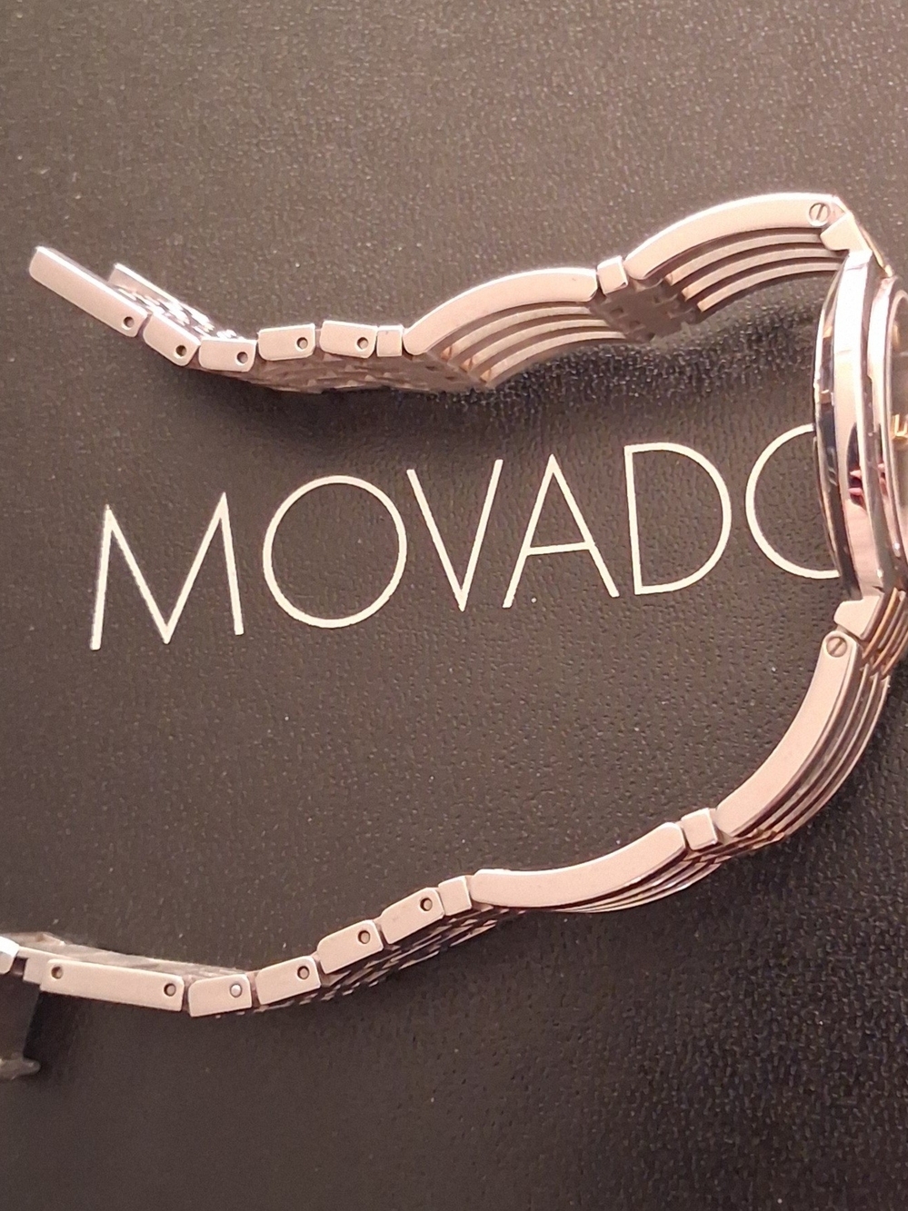 Movado Watch Two-Tone Dress Watch - Black Dial $1295 - Picture 11 of 16